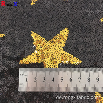 Brand New Gold Double Color Star Paillettenstoff